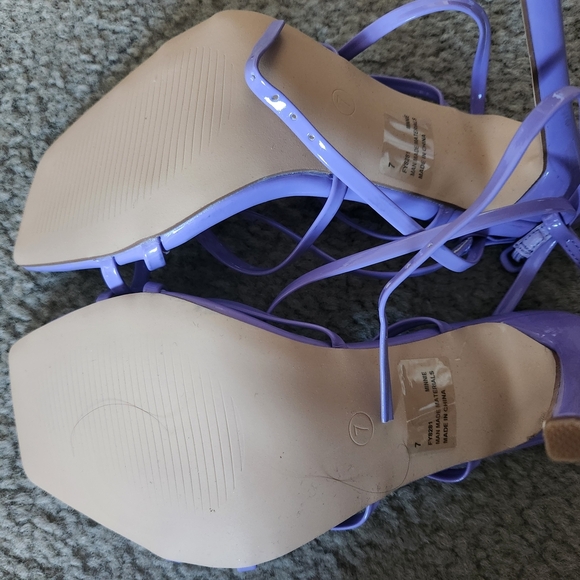 Cape Robbin Purple Strappy Stiletto Heels - Picture 3 of 3
